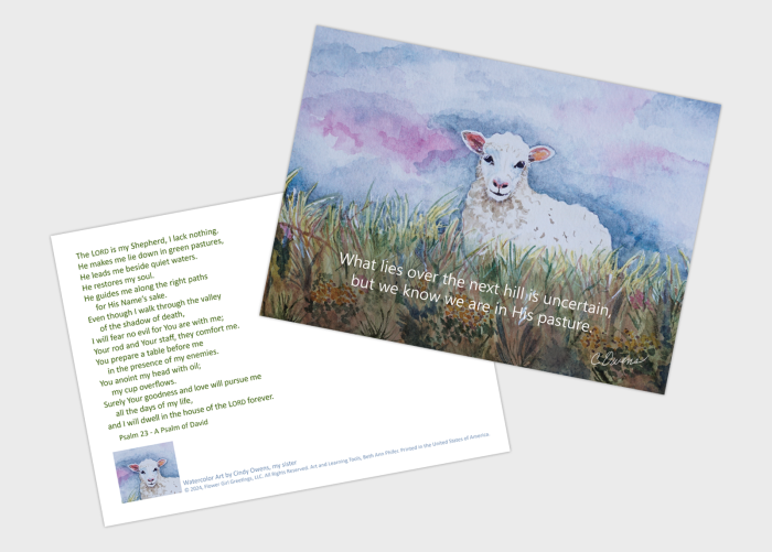 In His Pasture 4-Pack (with envelopes)